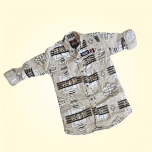 Sahara Geo Print Linen Cotton Shirt
