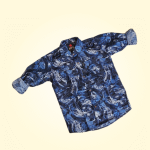 Midnight Leaf Cotton Shirt