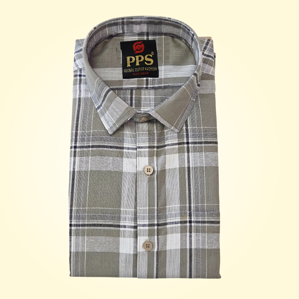 Stone Check Cotton Shirt Stone Check Cotton Shirt