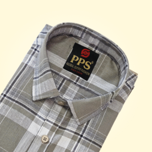 Stone Check Cotton Shirt