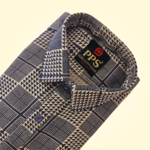 Classic Geo Weave Linen Cotton Shirt
