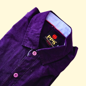 Purple Solid Cotton Casual Shirt