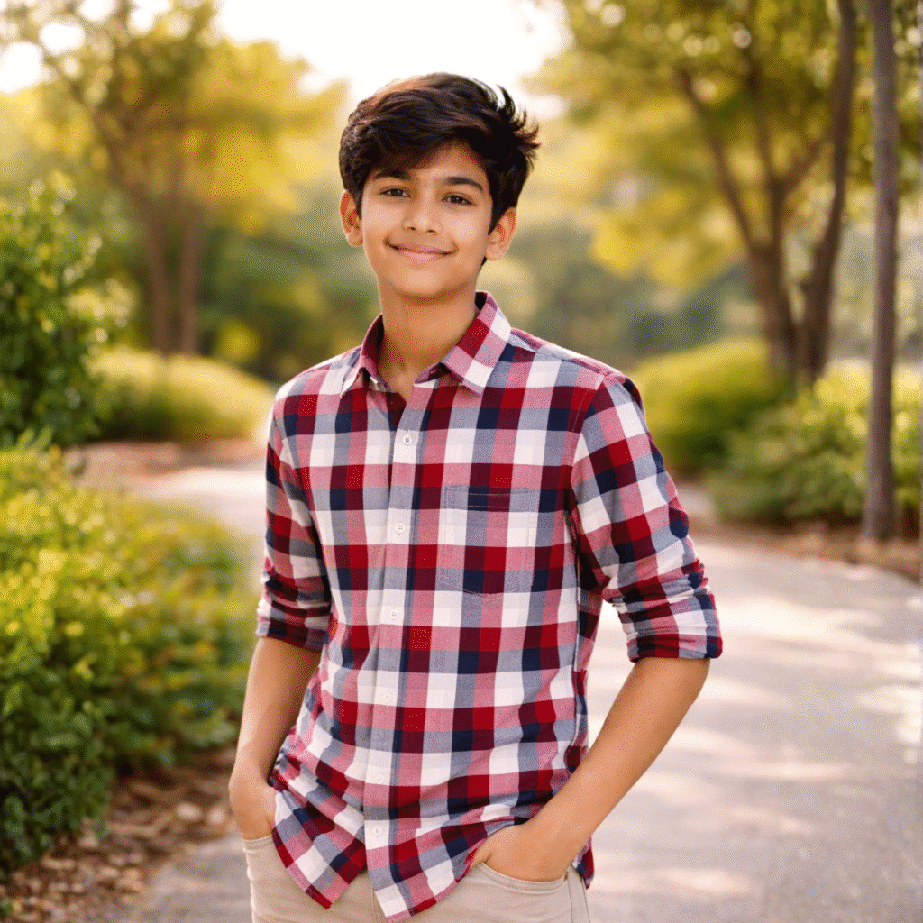 pps check kids shirt